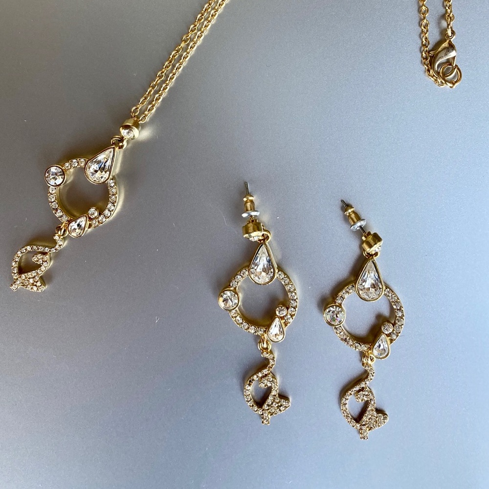 Baby Phat Goldtone Rhinestone Set